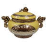 Sopera Porcelana Ochun 22 x 32 cm (Amarillo con dorado) 13 in